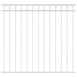 vidaXL Zaunelement Wei&szlig; 170 x 120 cm Stahl