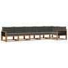 vidaXL Outdoor-Sofagarnitur 6 stk. Natur und Anthrazit