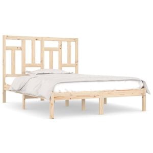 vidaXL Massivholzbett 135x190 cm