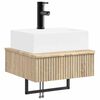 vidaXL Wandmontiertes Waschbecken Sonoma-Eiche 40 x 41 x 39 cm