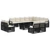 vidaXL Gartensofa-set 13 stk. Schwarz und Cremewei&szlig; Poly-Rattan