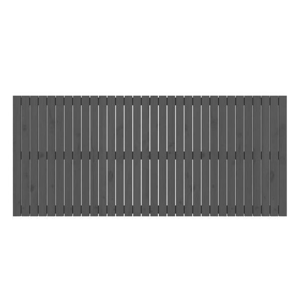 vidaXL Wand-Kopfteil Grau 204x3x90 cm Massivholz Kiefer