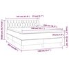 vidaXL Boxspringbett mit Matratze Dunkelgrau 140x200 cm Samt