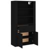 vidaXL Highboard Schwarz Holzwerkstoff