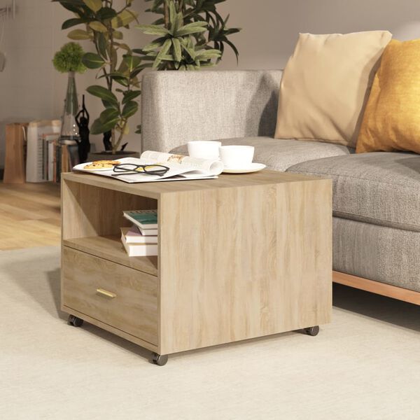 vidaXL Couchtisch Sonoma-Eiche 55x55x40 cm Holzwerkstoff