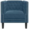 vidaXL Chesterfield-Sessel Blau Samt