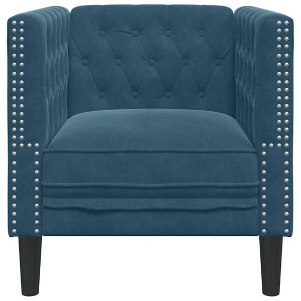 vidaXL Chesterfield-Sessel Blau Samt