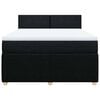vidaXL Boxspringbett mit Matratze Schwarz 140x200 cm Stoff