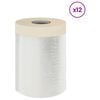 vidaXL Staubschutzfolie mit Klebeband 12 pcs Transparent 30 x 3300 cm