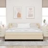 vidaXL Boxspringbett mit Matratze Creme 180 x 200 cm Stoff