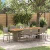 vidaXL Garten Essgruppe 9 pcs Grau Poly-Rattan