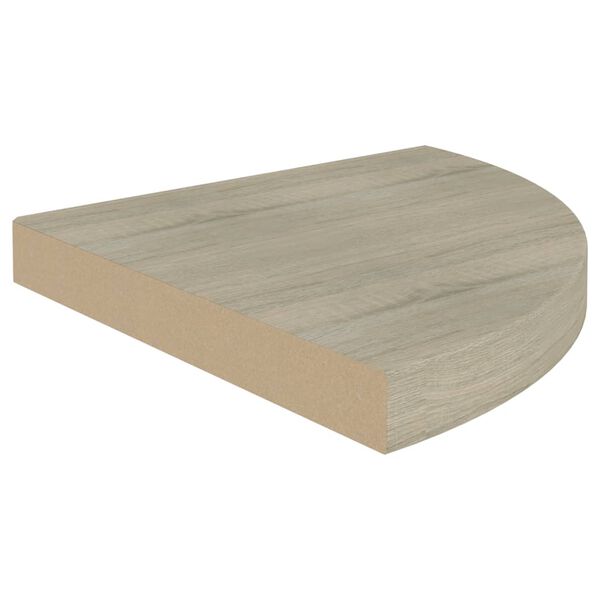 vidaXL Eck-Schweberegale 4 Stk. Eichen-Optik 35x35x3,8 cm MDF