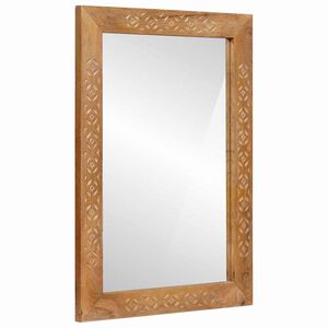 vidaXL Badezimmer Spiegel Rechtwinklig Hellbraun 50 x 2,5 x 70 cm
