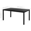vidaXL 7-tlg. Garten-Essgruppe PVC Rattan Schwarz