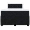 vidaXL Boxspringbett mit Matratze Schwarz 120x200 cm Samt