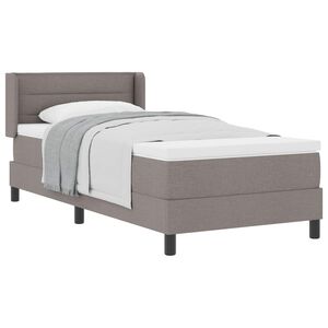 vidaXL Boxspringbett mit Matratze Taupe 200 x 100 cm Polyester