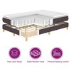 vidaXL Boxspringbett mit Matratze mit Kopfteil Braun 80 x 200 cm Stoff