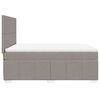 vidaXL Boxspringbett mit Matratze Taupe 160x200 cm Stoff