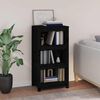 vidaXL B&uuml;cherregal Schwarz 50x35x97 cm Massivholz Kiefer