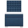 vidaXL Boxspringbett mit Matratze Blau 90x200 cm Stoff