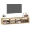 vidaXL TV-Schrank mit LED-Leuchten Sonoma-Eiche 210x35x40 cm