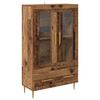vidaXL Highboard Altholz 69,5 x 31 x 115 cm Engineered Wood und Glas