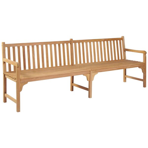 vidaXL Gartenbank 240 cm Massivholz Teak