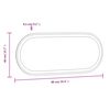 vidaXL LED-Badspiegel 90x40 cm Oval