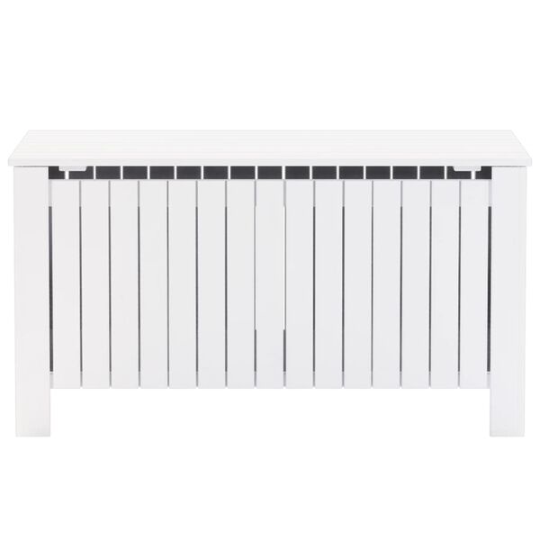 vidaXL Truhe mit Deckel RANA Wei&szlig; 100x49x54 cm Massivholz Kiefer