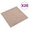 vidaXL Teppichfliesen 20 Stk. 5 m&sup2; 50x50 cm Beige