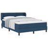 vidaXL Boxspringbett mit Matratze mit Kopfteil Blau 140 x 200 cm Stoff
