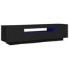 vidaXL TV-Schrank mit LED-Leuchten Schwarz 160x35x40 cm
