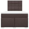 vidaXL Boxspringbett mit Matratze Dunkelbraun 120x190 cm Stoff
