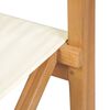 vidaXL Regiest&uuml;hle 2 Stk. Klappbar Creme Massivholz Teak