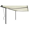 vidaXL Markise Manuell Einziehbar mit LED 4x3 m Creme