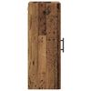 vidaXL Wandschrank Altholz 34,5 x 34 x 90 cm Engineered Wood und Glas