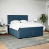 vidaXL Boxspringbett mit Matratze Blau 180x200 cm Samt