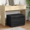 vidaXL Hocker Schwarz 61 x 41 x 40 cm Kunstleder und Engineering Holz