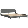 vidaXL Bett mit Matratze "Hvar" Dunkelgrau 180x200 cm Stoff