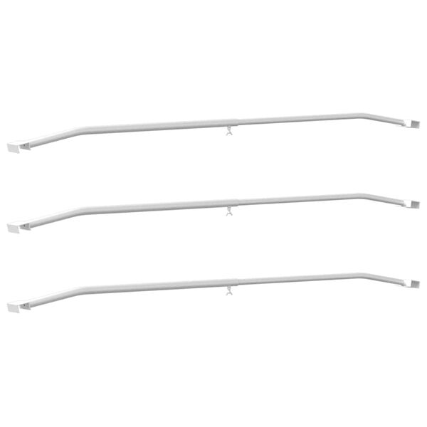 vidaXL geeignet f&uuml;r flache Planenhalterung 3 pcs Silber 100-145 cm