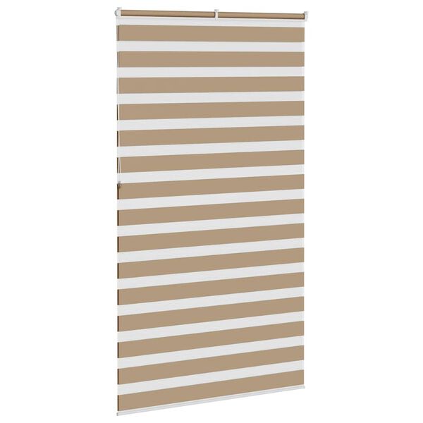 vidaXL Doppelrollo Sandbraun 130x230 cm Stoffbreite 125,9 cm Polyester