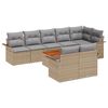 vidaXL Gartensofa-set 9 stk. 8-Sitzanzahl Beige und Hellgrau