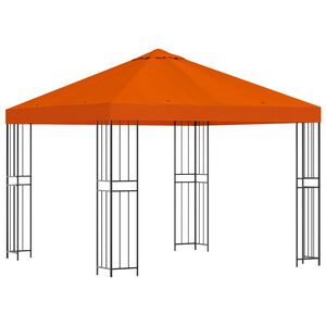 vidaXL Pavillon 3 x 3 m Orange Polyester und Stahl 190 gsm