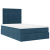 vidaXL Ottoman-Bett mit Matratzen Dunkelblau 120x200 cm Samt