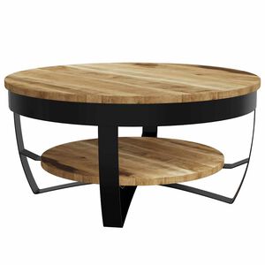 vidaXL Couchtisch Raues Massives Mangoholz 65x32 cm