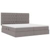 vidaXL Bett mit Stauraum und LED mit LED Taupe 200 x 200 cm Polyester
