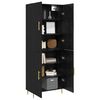 vidaXL Highboard Schwarz Eichen-Optik 69,5 x 34 x 180 cm Holzwerkstoff