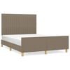 vidaXL Bettgestell ohne Matratze Taupe 140x190 cm Stoff