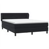 vidaXL Boxspringbett mit Matratze Schwarz 140x210 cm Samt