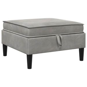 vidaXL Sofa-Hocker mit Stauraum Hellgrau Samt